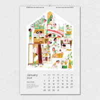 AT HOME 2024 Wall Calendar by Ang INK