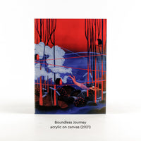 Boundless Journey notebook front cover and artwork details.
