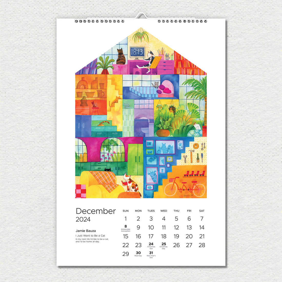 AT HOME 2024 Wall Calendar by Ang INK