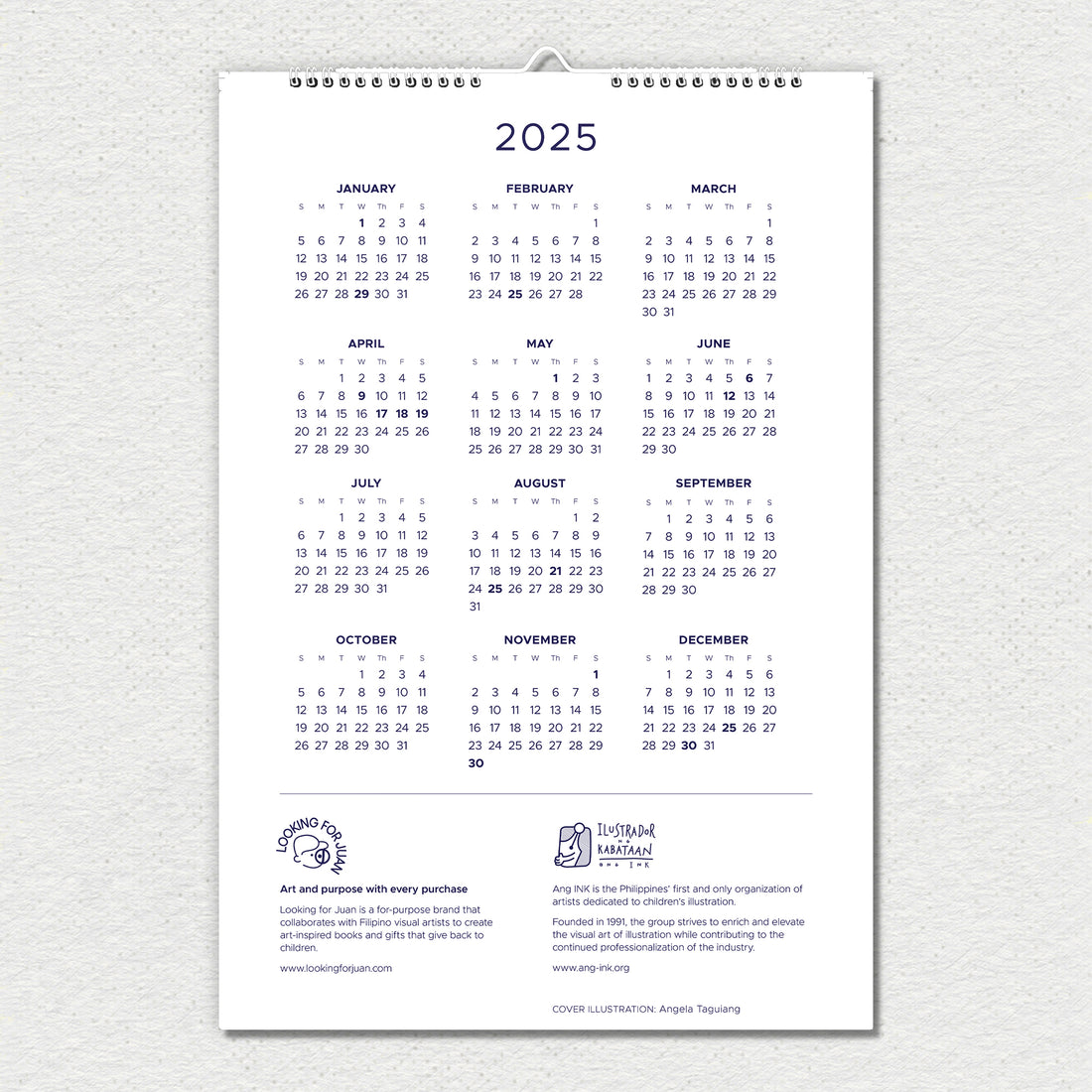 AT HOME 2024 Wall Calendar by Ang INK