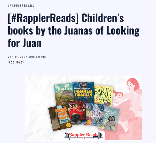 Cover Photo of Rappler Reads Women's Month Feature for Looking for Juan