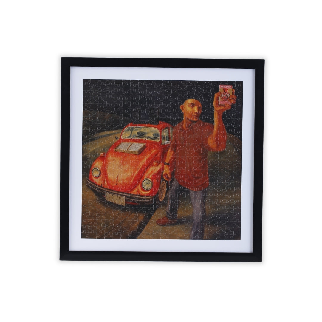 Mobile Record Shop by Elmer Borlongan - Framed Puzzle Edition