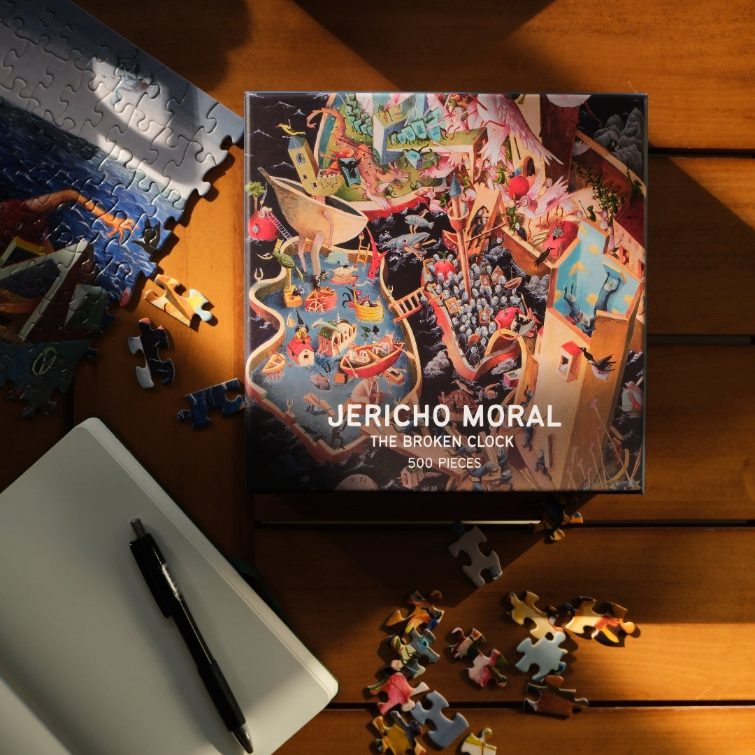 The Broken Clock by Jericho Moral - Framed Puzzle Edition