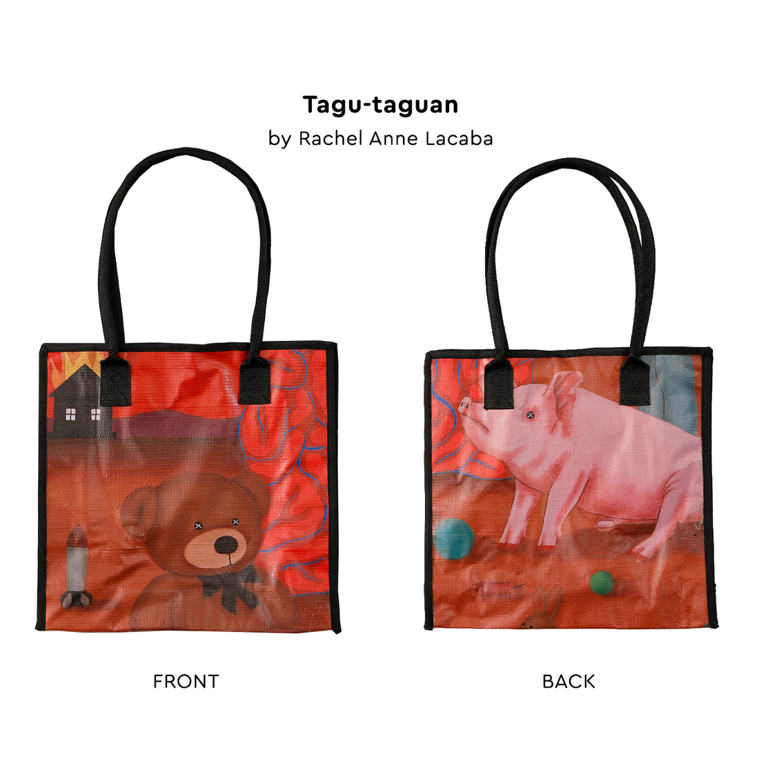 Upcycled Art Tote Bags