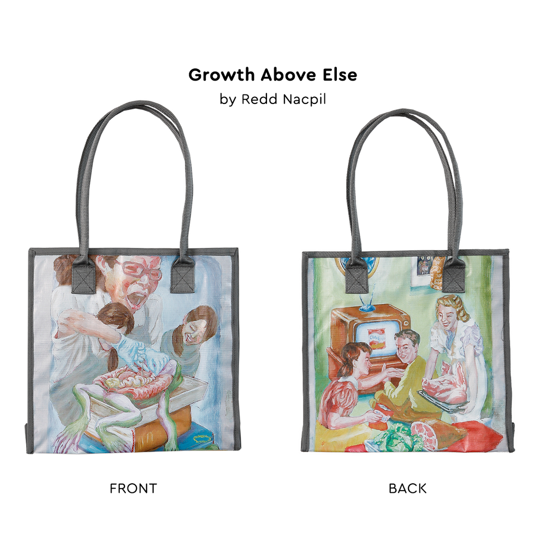 Upcycled Art Tote Bags