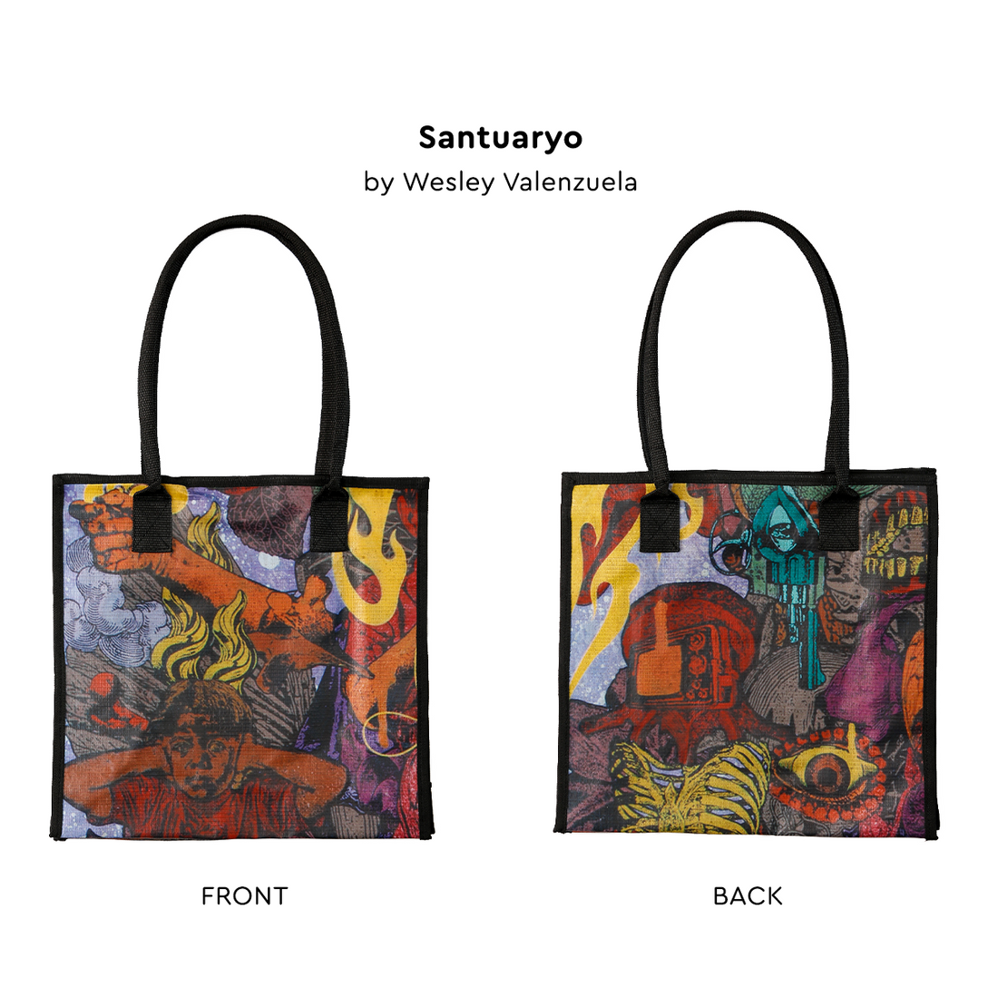 Upcycled Art Tote Bags